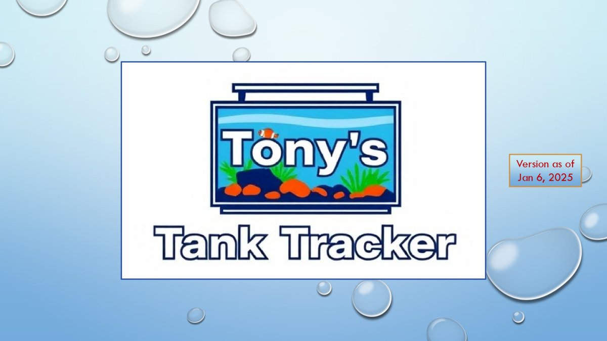 Tony's Tank Tracker Documentation - page 01